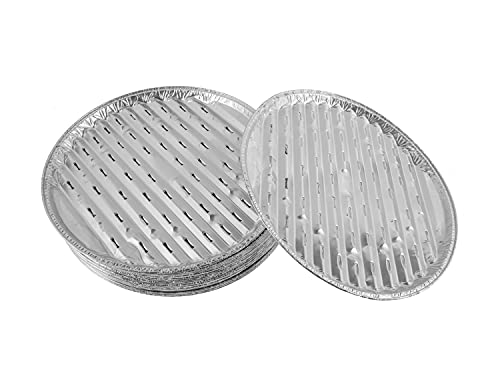 Ls'babq Disposable Aluminum Broiler Pans Round – Good For Bbq, Grill Trays – Multi-20 Pack Of Durable Aluminum Sheet Pans (Round) #TOP1