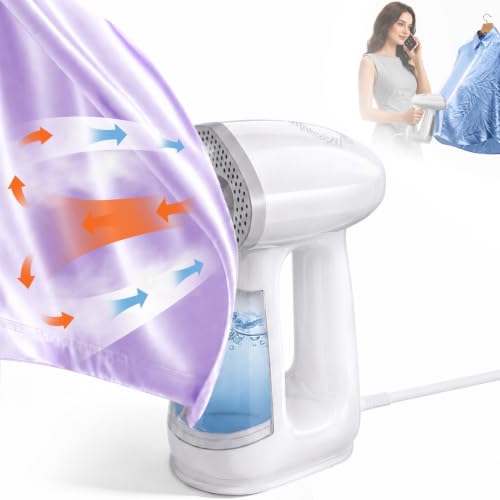 Vacuum Steamer for Clothes, 3500Pa Handheld Garment Steamer, 15 Min Steam
