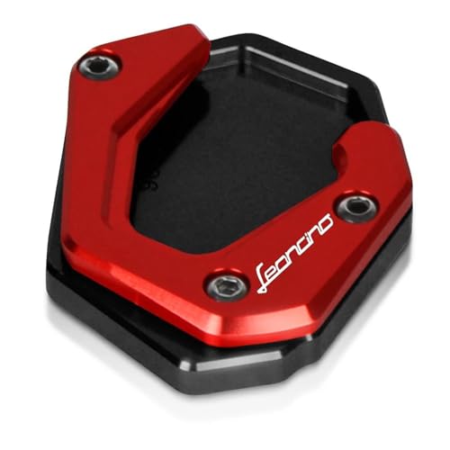 に適合するベネリ レオンチーノ 250/500用 キックスタンド サイドスタンド 拡大パッドサポート 滑り止め BJ250 BJ300 アクセサリー(Red)