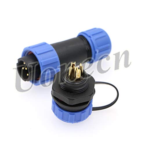 Conector impermeable Uonecn SP13 5 Pin pack 3 unidades miniatura 5