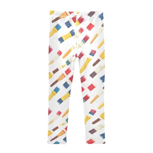 ZZKKO Girls Leggings Paint Brush Toddler Girls Clothes Leggings for Girls Toddler Girls Leggings 3-4T2