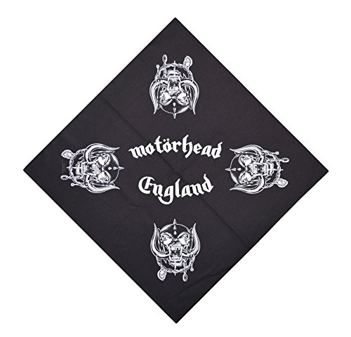 Bandana Motorhead War Pigs England noir en coton pour look rock au quotidien