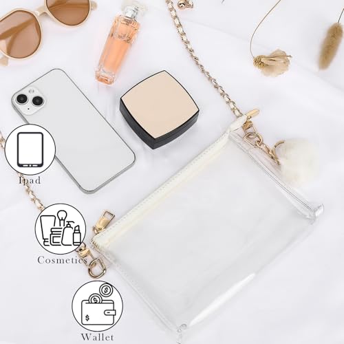 Image of YGR Womens Clear Bag for Stadium Events PVC Small Crossbody Purse for Concert, Party Sports Stadium Approved Present