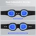 Dry Eye Sleep Mask – 100% Blackout Sleep Goggles for Dry Eyes, Adjustable Hydrating Eye Mask for Sleeping, Soft Silicone Moisture Goggles for Men & Women, Great for Travel, Shift Work, Grayish-White