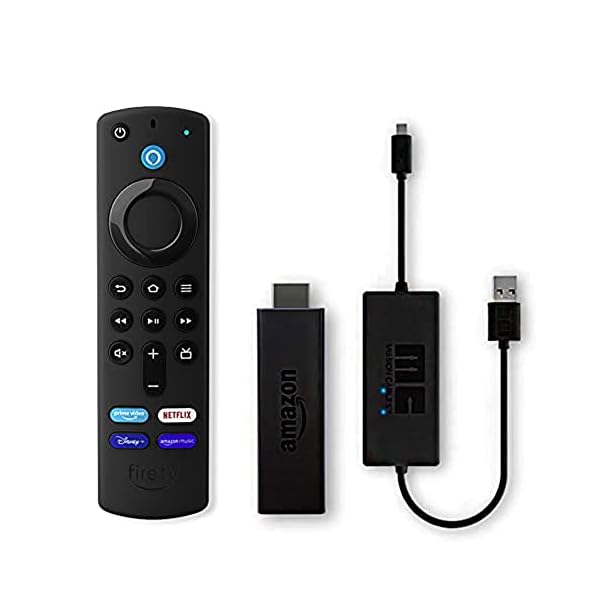 Fire TV Stick 4K mit Alexa-Sprachfernbedienung + Mission USB Stromkabel (kein Wechselstrom-Ladeadapter erforderlich)
