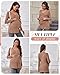 Ficerd Women's Maternity Shirts, Long Sleeve Pregnancy Tops Casual V Neck Brushed Ribbed Knit Tunic Blouses Pregnant Clothes(Khaki,X-Large)