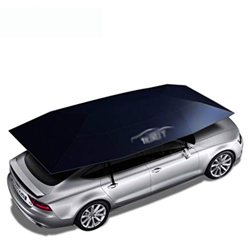 CJH Semi-Automatic car Umbrella Sunshade Sun Protection Cover Parking shed Sunshade Sun Umbrella Insulation UV (Color : Navy)