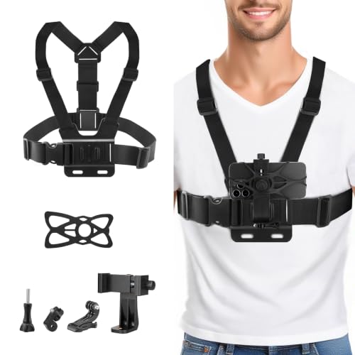 GEEKAM 9-in-1 Chest & Head Mount Kit for GoPro, iPhone, DJI - Image 6