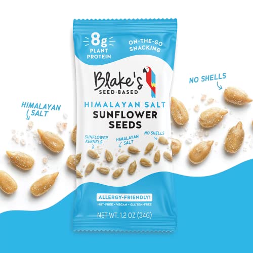 Blake’s Seed Based Roasted Sunflower Seeds - Himalayan Salt (12 Count), Vegan Protein Snack (6G Of Protein), Gluten Free, Nut Free & Dairy Free, Healthy Snacks For Adults Or Kids, Individually Packed #TOP1