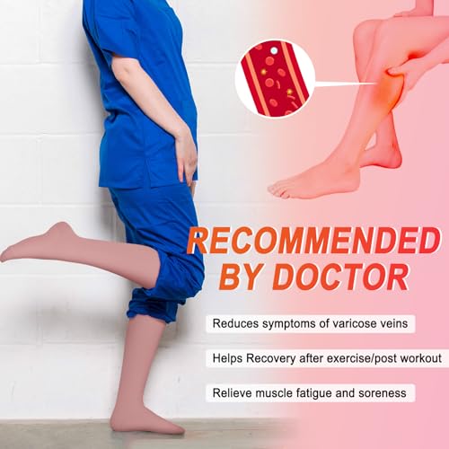 Image of Iseasoo 4 Pairs Compression Socks for Women Circulation-Best Support for Nurses,Running,Athletic,Travel