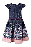 Glitzer Eisend Happy Girls Kleid Blumen Glitzer Navy - Kleid mit Blumenprint und Glitzer (104)
