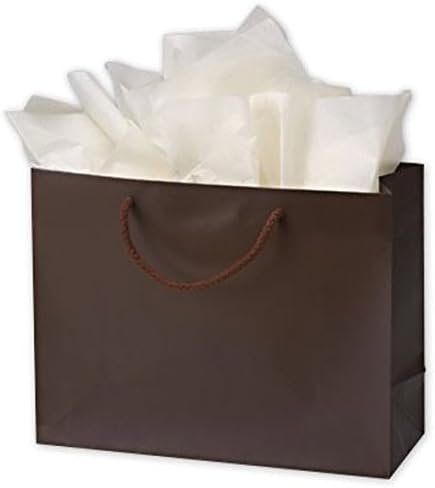 EGP Premium Matte Laminated Euro-Shoppers, Chocolate, 8 X 4 X 9, 200 Bags