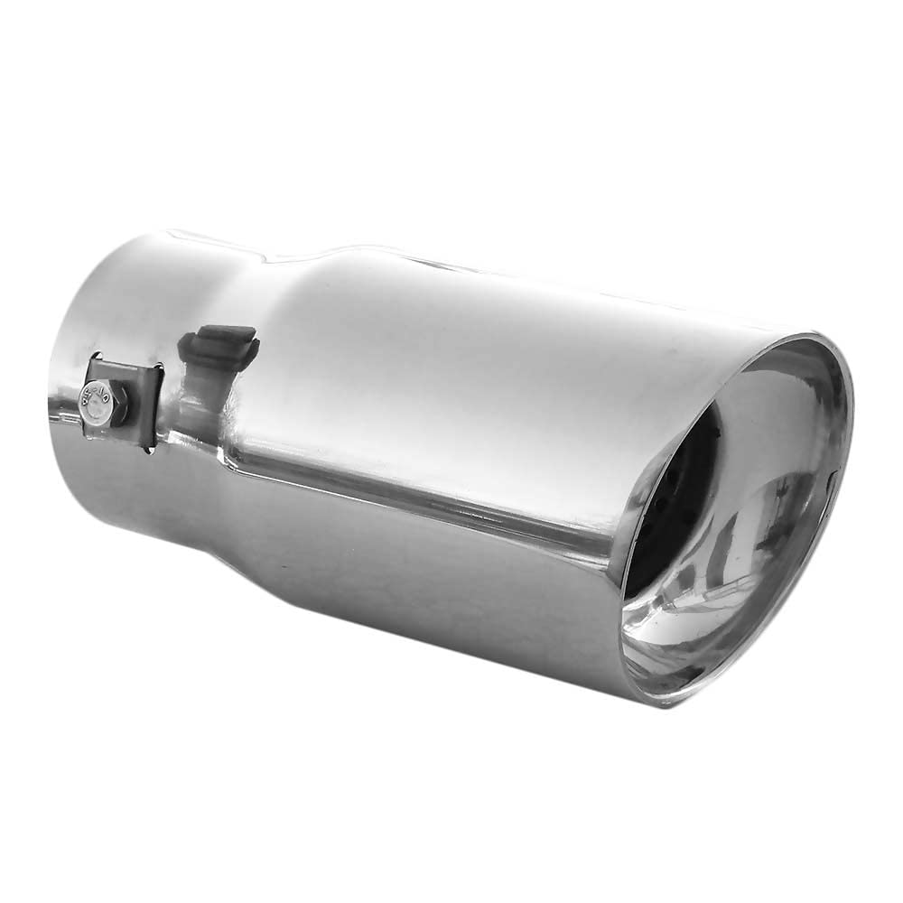 Universale 998985 Tubo Punta Di Scarico Coda Dell'auto Sport Silenziatore In Acciaio Inossidabile 82mm Cromato