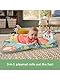 FISHER-PRICE Rolli-Roll Panda Spielmatte - Große 3-in-1 Spielmatte zum Mitnehmen, kontrastreiches Muster, Knisterspielzeug und Spiegel, 90% recylcled, FSC-zertifizierten Verpackung HKD65