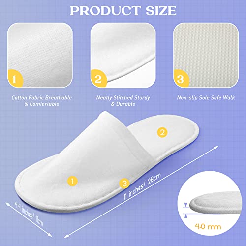 Jecery Disposable White Velvet Spa Slippers #TOP21