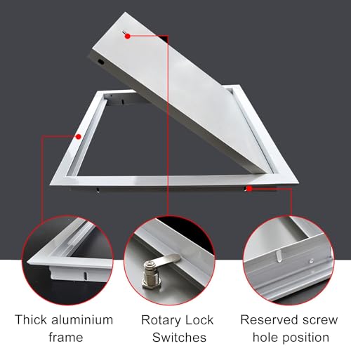 Panneau d'accès en aluminium 40x85cm pour plafond de cloison sèche - 7