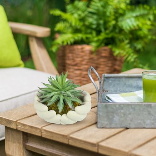 Hisow Small Artificial Plants, Mini Succulent Plants with Cute Plant Pot, Artificial Succulents in Pots for Office Desk Decor and Bedroom Kitchen Bathroom Plants Decor (B) by Hisow - Image 6