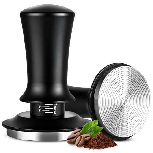 53mm Espresso Tamper Professional Barista Coffee Tamper with Spring Loaded,Calibrated Flat Stainless-Steel Base & Ergonomic Handle, Fits 53mm Portafilter, Ideal Coffee Accessory for Espresso Lovers by Generic - Used condition - US$10.65