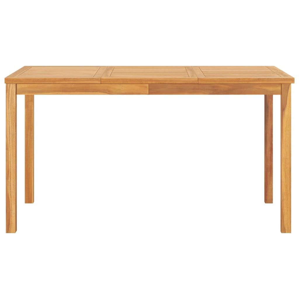 Set di mobili da giardino in teak, 140 cm, 4 sedie pieghevoli con bracciolo, robusto, per terrazze, esterni, lounge