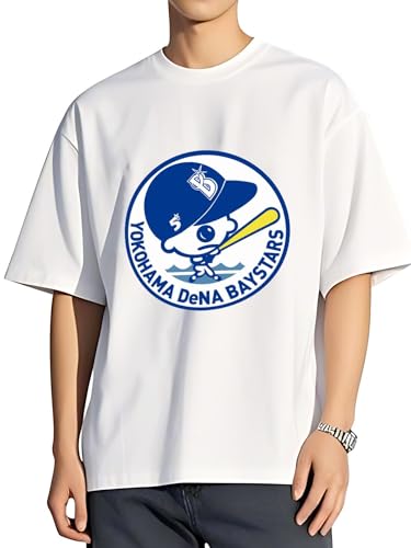 Tシャツ 横浜ベイスターズ メンズ 半袖 綿100% 日本製 春夏服 インナーシャツ クルーネック カットソー カジュアル ゆったり おしゃれ 快適 柔らかい 通気性のサムネイル