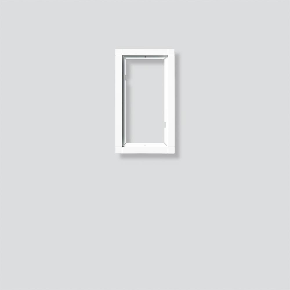Cadre combiné 2 modules Siedle résistant aux intempéries KR 611-2/1-0 argent métallisé