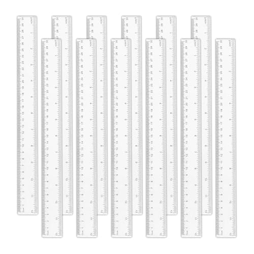 Lineal 30 Cm 12 Stück Transparente Lineale Für Schule Und Büro Präzise Messungen Für Kreative Projekte Und Gruppenaktivitäten Ideal Für Schüler Und Lehre Lineal 30 Cm Grundschule