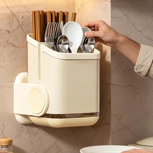 Organisateur de couverts mural sans perçage pour optimiser les petits espaces - 3