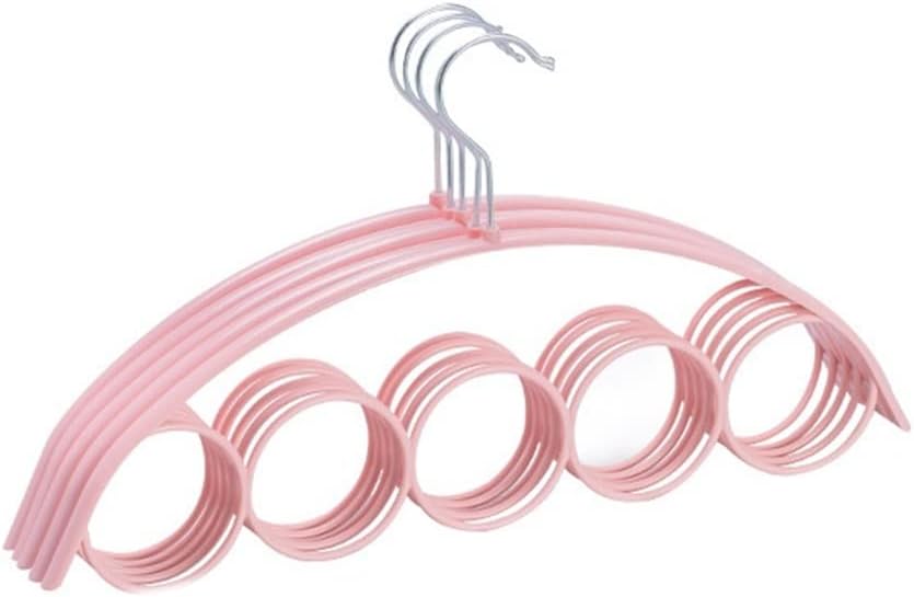 Shawl Scarf Hanger Belt Tie 5 Ring Rack Storage Rack Hook Display Hanger (Color : Beige, Size : 41 * 23cm) (41 * 23cm)