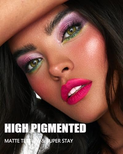 Image of MAKI YIKA Magenta Red Lipstick Matte for Women Color Stay Long Lasting
