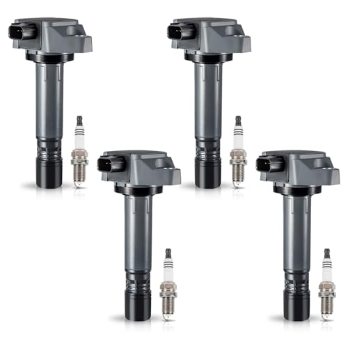 ENA Set of 4 Ignition Coil Pack and Spark Plug Compatible with Honda Civic 2006 2007 2008 2009 2010 2011 1.8L L4 Replacement for UF582 30520RNAA01 5C1637 C1580 4504 7092 by ENA - Used condition - US$20.61