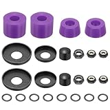 YELARXI Skateboard Bushings, Skateboard Truck Rebuild Long-Board Kit Bushings Washers Pivot Cups-Fitting for (Outdoor Skateboard Parts) 92A & PU & Purple