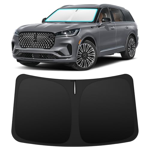 Image of INSAUTO Custom Fit Windshield Sun Shade for Lincoln Aviator 2020-2026 | Foldable Front Window Sunshade Car Accessories, UV & Heat Reflector, Keeps Interior Cool, Includes Storage Bag