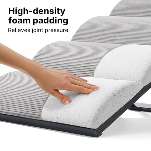 Veehoo Dog Ramp for Bed Couch Height Adjustable from 12" to 20", Foldable Stairs for Dogs to Get on Bed 17" Extra Wide, Portable Pet Doggie Steps Indoor with Non Slip Pad, Support up to 150 lbs by Veehoo - Image 9
