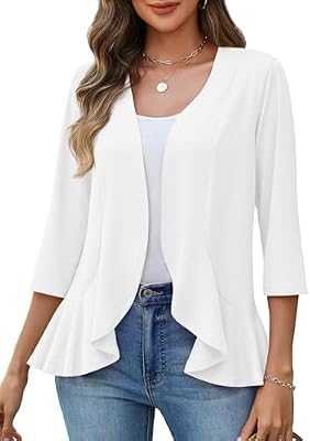 Zeagoo Women's Summer Cardigan – 3/4 Sleeve Lightweight Sweater for Easy Layering