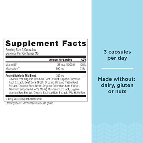 Ancient Nutrition ANM3360 Magnesium Supplement By Ancient Nutrition, Magnesium 300Mg With Vitamin D For Immune Support thumb #1