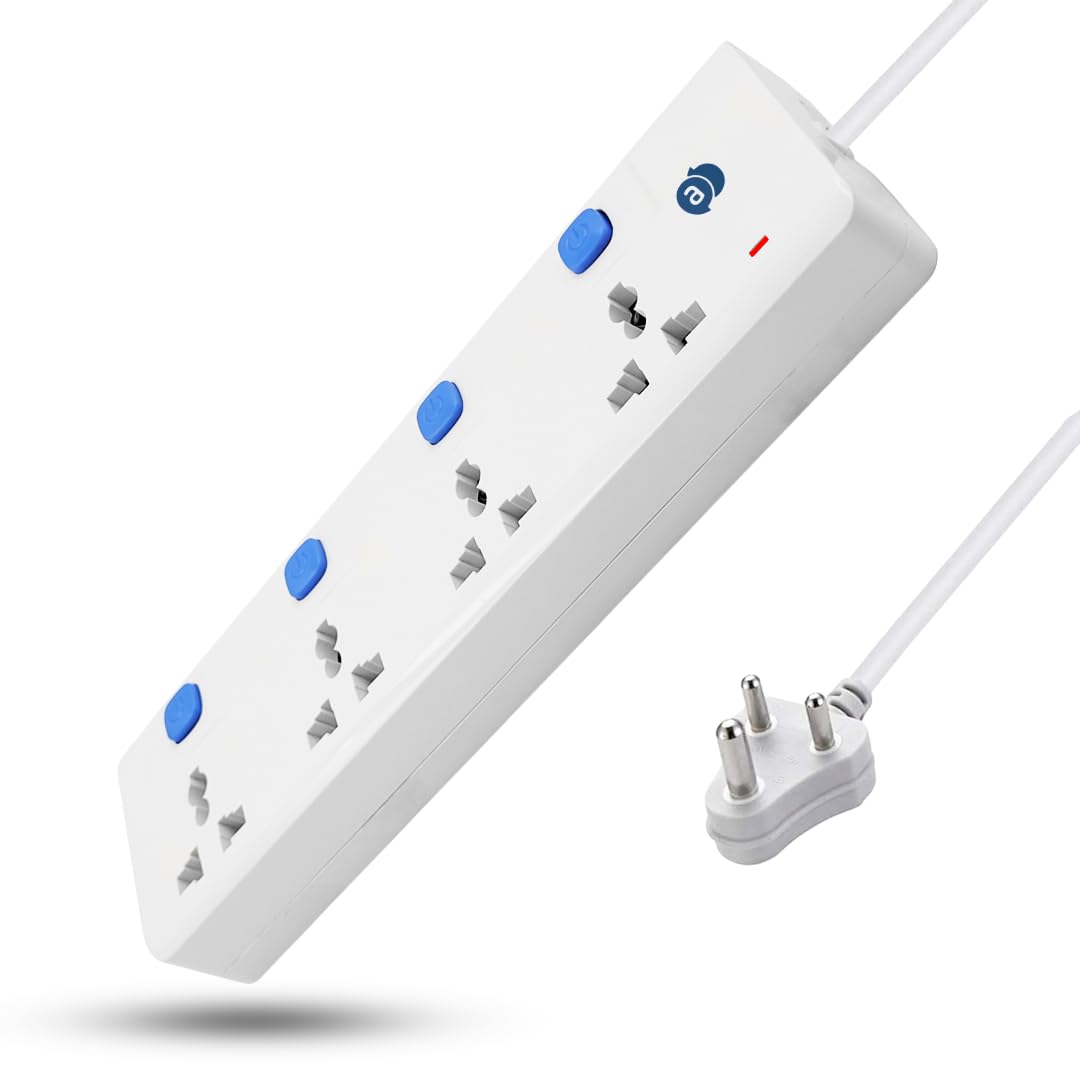 APPSTER Extension Board 4 Universal Socket + 4 Switch with LED Indicator 6A Socket 230 Volts Power Strips for Home, Office Surge Protectors Spike Guard Switch Board (5 Meter Cable) (B0D81DCSJQ) Amazon Price History, Amazon Price Tracker