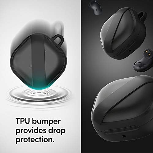 CYRILL by Spigen Color Brick Designed for Galaxy Buds 2 case/ Galaxy Buds Pro case / Galaxy Buds Live case, Hard PC and TPU Bumper Protective Cover for Galaxy Buds 2021 - Black