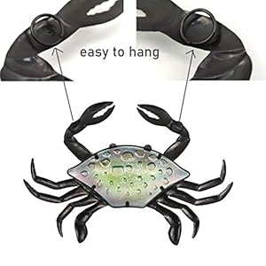   JOYBee-172Inch-Large-Metal-Crab-Wall-Art-DecorDecoration-For-Outdoor-IndoorNautical-Hanging-Art-Blue-Green-Stained-Glass-With-Metal-for-Garden-Pool-Patio-Balcony-Kitchen-or-Bathroom