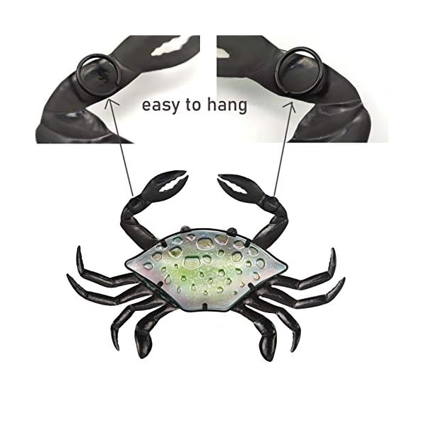   JOYBee-172Inch-Large-Metal-Crab-Wall-Art-DecorDecoration-For-Outdoor-IndoorNautical-Hanging-Art-Blue-Green-Stained-Glass-With-Metal-for-Garden-Pool-Patio-Balcony-Kitchen-or-Bathroom