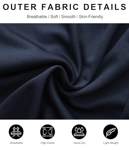 4 Pack Mens 2 in 1 Running Workout Shorts with Liner, Gym Athletic Quick Dry Sport Shorts with Pockets