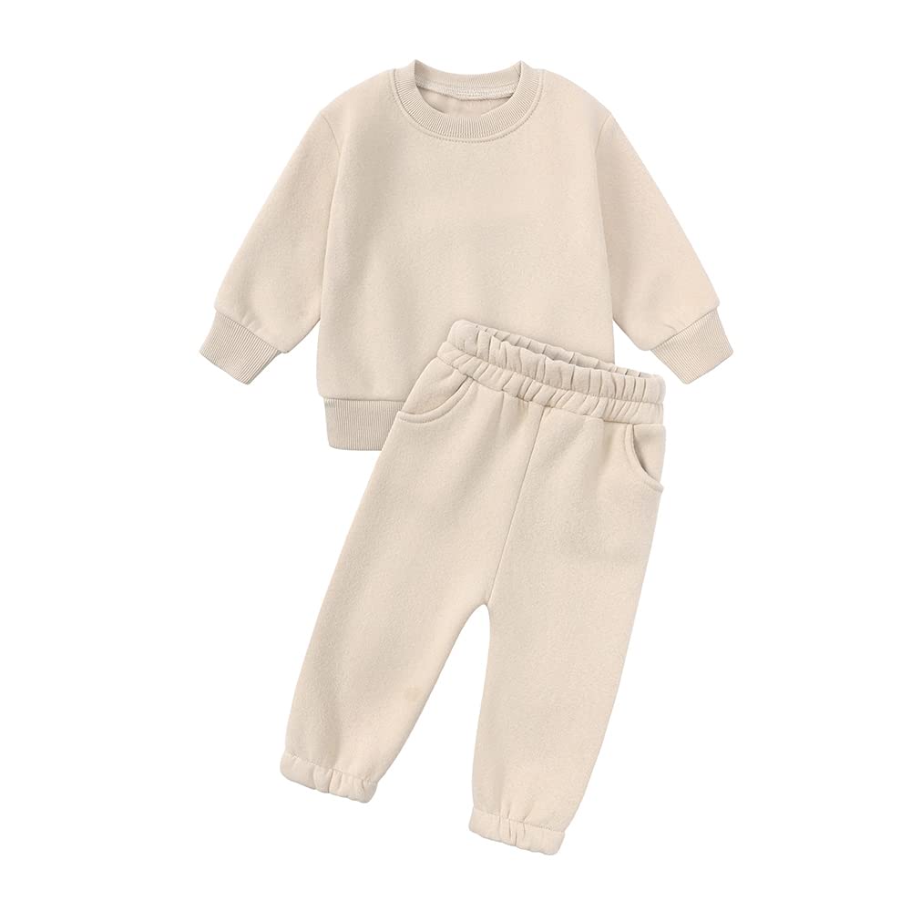 MYGBCPJS Youth 2PCS Jogger Outfits Set Fleece Hooded + Sweatpants Boys Girls Athletic Sweatsuits Pullover Clothes