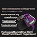 Archery Metal Finger Tab & Finger Guard Set – Purple Alloy & Leather Construction, Ergonomic Design, Adjustable for Comfort & Precision, Competitive Shooting Accessory​(Blue)