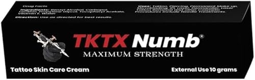 Tattoo Prep Cream. Multipurpose, Tattoos, Laser, Piercings, waxing. 10g Tube