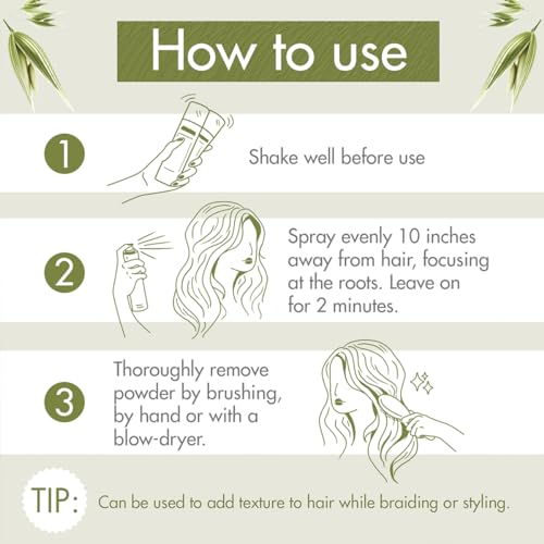 Image of Klorane Ultra Gentle Dry Shampoo with Oat+ - Gentle Formula - Instantly Revives Hair and Eliminates Odor, Dirt, and Oils - Hypoallergenic & Vegan - Paraben & Sulfate-Free