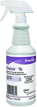Diversey Cleaner and Disinfectant, 32 oz. Trigger Spray Bottle, Unscented, Colorless, 12 PK 4277285-1 Each