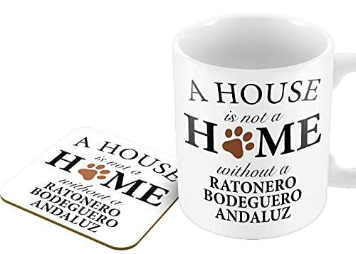 The Victorian Printing Co - A House is Not A Home Without A Ratonero Bodeguero Andaluz - Mug and Coaster Set