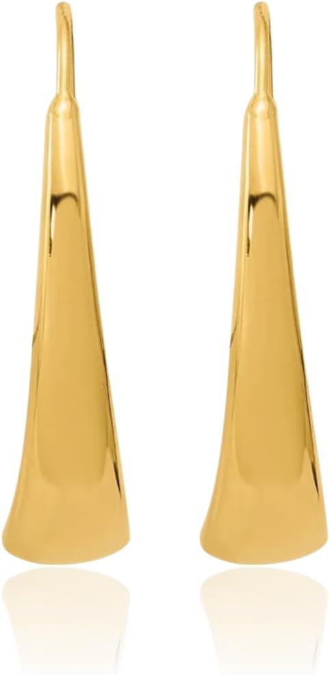 IceCarats 14K Yellow Gold Wire Dangle Threader Earrings 32.6mm 1 1/4 inch Lightweight, Polished For Her