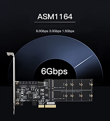 Carte PCIe Dual M.2 NGFF et double SATA III haute performance - 3