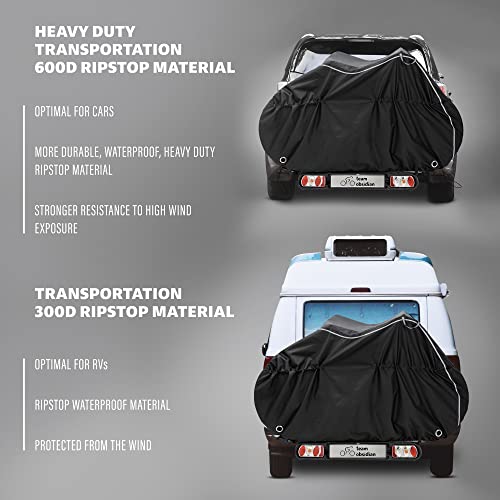 TeamObsidian Bike Cover - Outdoor Bike Storage, Bicycle Transportation or Travel Covers - Waterproof eBike Protection - For 1 to 3 Bikes - Heavy Duty Ripstop 600D Oxford Material by TeamObsidian - Image 2