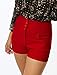 RubyK Womens High Waisted Sailor Shorts with Stretch,Rbkwb1173_red,Medium,Rbkwb1173_red,Medium